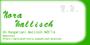 nora wallisch business card